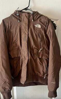 The North Face Hyvent Gotham II Goose Down Bomber Jacket, Brown Puffer